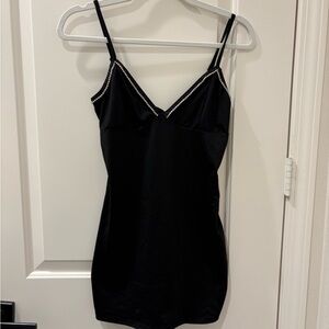 🦃Y2K Whimy Goth Black Mini Dress with Diamonds